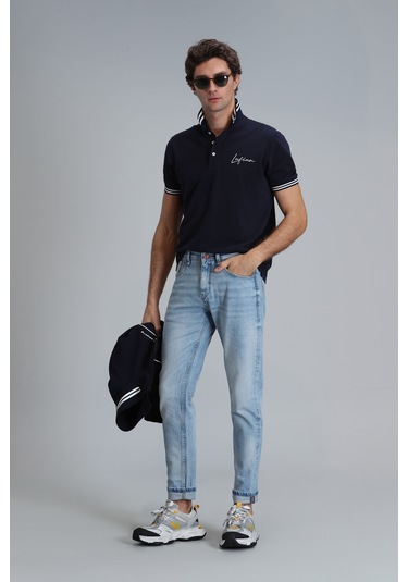 Lufian Dukas Smart Jean Erkek Pantolon Slim Fit Mavi Mavi 111200158100300 Mavi