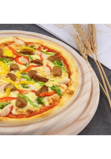 Kullanışlı Pizza Ahşap Anti Kürek Tahtası Doğal 6inch