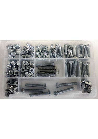 Ayaz M8 Çelik Civata Seti Anahtar Başlı 199 Parça