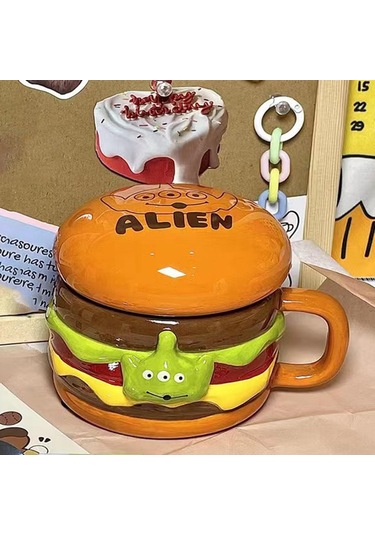 Suntek Hamburger Kahve Kupa 10oz Kapaklı Espresso Kupası Suyu