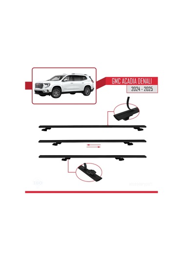 Gmc Acadia Denali 2024-2025 Arası İle Uyumlu Basıc Model Ara Atkı
