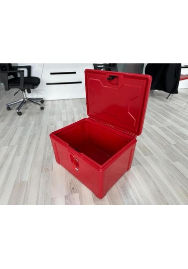 Motosiklet Pizza Servis Çantası Köşeli Kilitli Turuncu 90 Litre Turuncu