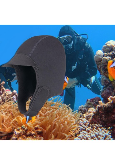 Suntek Dalış Başlığı Ayarlanabilir Çene Kayışı Siyah Siyah