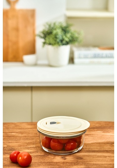 Karaca  Cream Vakumlu Saklama Kabı 0.6 Lt