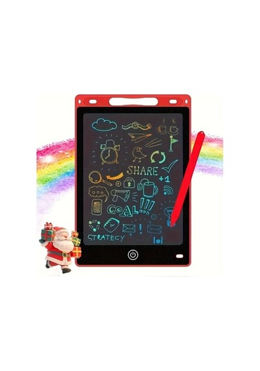 Trendooze Gaojunshop01 Renkli Lcd Tahtası Çizim Yazı Eğitici Kız Erkek Hediye Kırmızı+siyah Çok Renkli