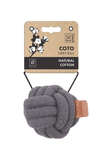 M-pets Coto Örgü Top Köpek Oyuncağı Gri 9,5 Cm 244-50026.01