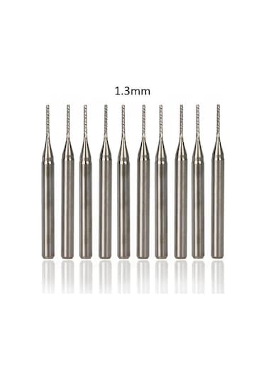 Tungsten Karbür Pcb Kesme Cnc Freze Ahşap Işleme 1.3Mm 10 Adet
