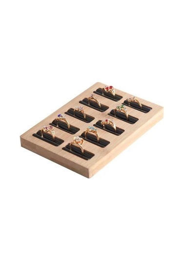 Trendooze Yüzük Yuva Tutucu Tepsisi Takı Stylea-11 Siyah Sergileme Küpe Düzenleyici D Ahşap 10 Cu