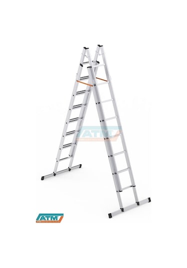 2,5*4=10+2=12 MT 80X25 ÇİFT SÜRGÜLÜ MERDİVEN