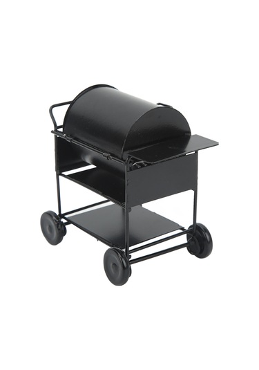 Geekyou Küçük Boyutlu Demir Mini Barbekü Arabası, 1/10 Rc Kralıcılar İçin Gerçekçi Dekorasyon Aksesuarı, Dayanıklı Ve Canlı Görünüm