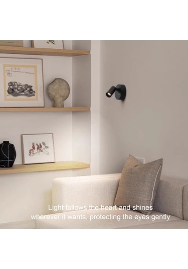 Ulzyvf Modern Spot Işıklı Manyetik Duvar Lambası Dimmerli Yatak Odası Okuma Lambası Titremesiz Göz Koruma Açısı Tip-c Şarj Edilebilir Beyaz Beyaz