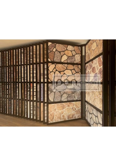 5 Adet (2,5M2) Kayrak Taş Görünümlü 3D Strafor Köpük Duvar Paneli (446785943)