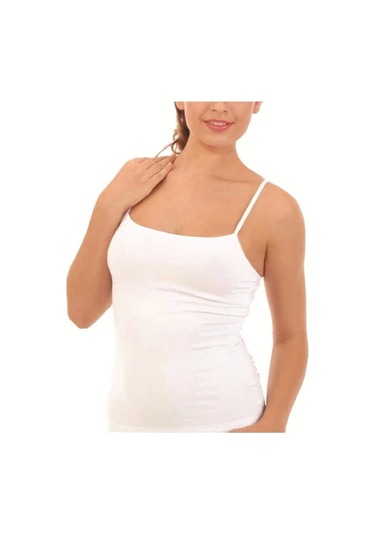 İmer 1237 İp Askılı Modal Süprem Bayan Atlet - Krem - M Krem