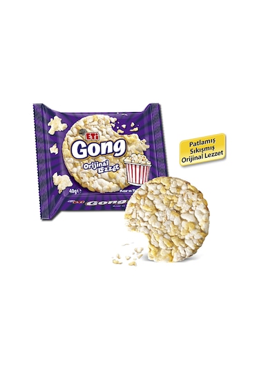 Eti Gong Mısır ve Prinç Patlağı 18 x 40 G