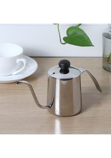 Manuel Demleme İçin Uzun Ağızlı Su Isıtıcısı, Ergonomik Saplı Paslanmaz Çelik Kahve Potu, Rahat Saplı Pour Over Kahve Potu Ve Diğer