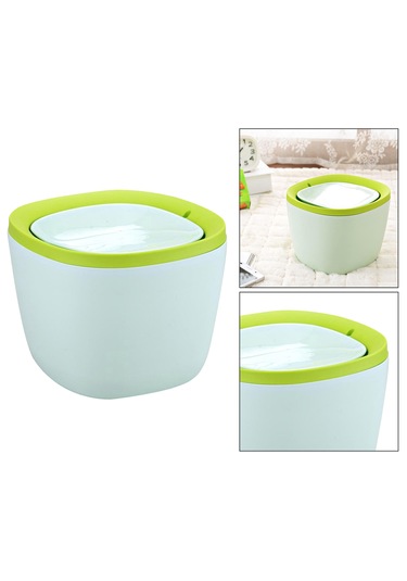 Homyl Plastik Mini Çöp Kovası Kül Kutusu Masaüstü Yeşil Yeşil