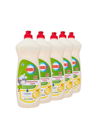Wbrex Limon Kokulu Sıvı Bulaşık Deterjanı 5 x 650 ML