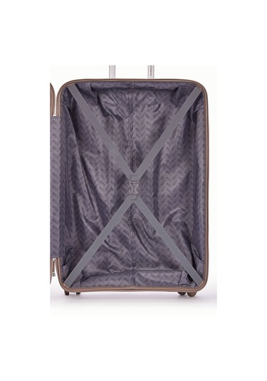 Benetton Büyük Boy %100 Polipropilen Valiz Şampanya 14bnt8002 Kahverengi