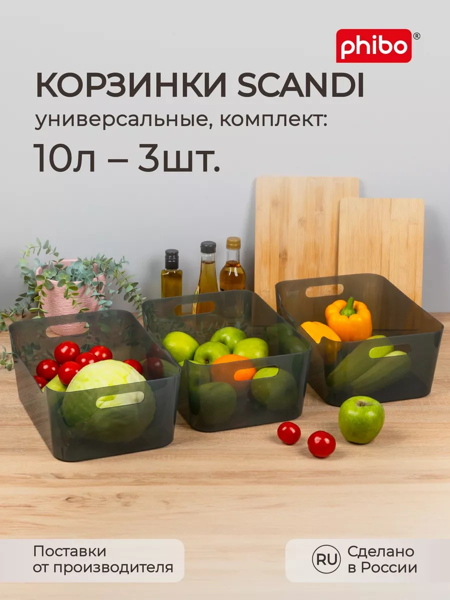 Econova Plastik Depolama Düzenleyicileri 10 Litrelik Kap Seti 209222267 Siyah