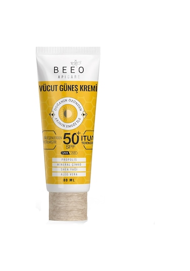 Bee'o Apicare SPF50+ Propolisli Vücut Güneş Kremi 80 ML