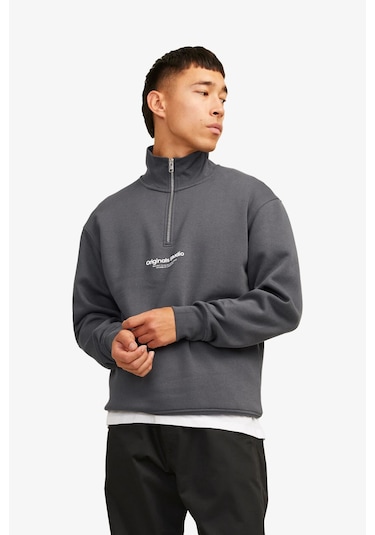 Jack & Jones Jorvesterbro Erkek Gri Sweatshirt 12241777-ırongate Gri