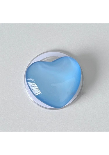 Goldenqian Kore Sevimli 3d Cam Aşk Kalp Magsafe Manyetik Telefon Griptok Kavrama Tok Standı İphone Kablosuz Şarj Tutucu Braketi Blue Blue