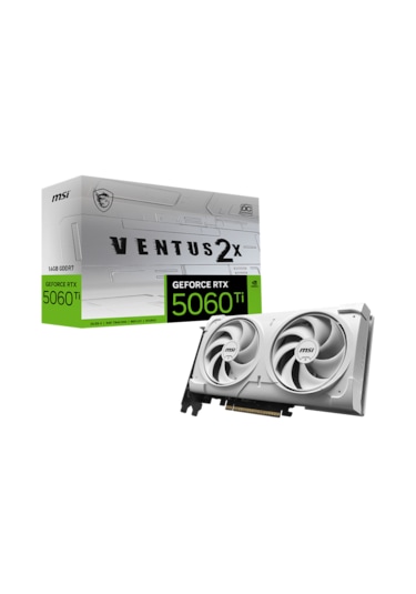 Msı Vga Geforce Rtx 5060 Tı 16g Ventus 2x Oc Whıte Plus Rtx5060tı 16gb Gddr7 128b Dx12 Pcıe 5.0 X16 3xdp 1xhdmı