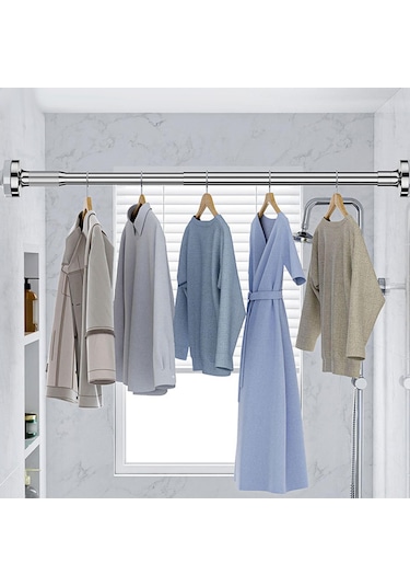 Homyl Ayarlanabilir Dolap Çubuk Balkon Yatak Odası Asılı 0,5-ila-0,8-m-gümüş Gümüş Diğer