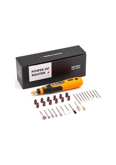 Sones Hılda 3.6v Elektrikli Taşlama Kalemi Hassas Oyma Mikro Elektrikli Matkap, Model: 32'si 1 Arada