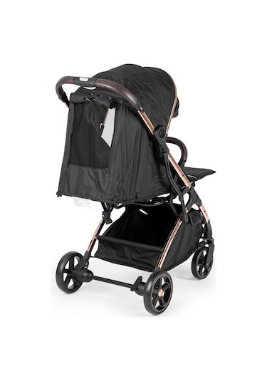 Popypapa Fusion Gold Kabin Boy Tek Elle Kolay Katlanır Pratik Bebek Arabası Siyah