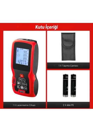 Texta Mtr80 Lazerli Mesafe Ölçer 80 Metre Ölçüm Mesafesi