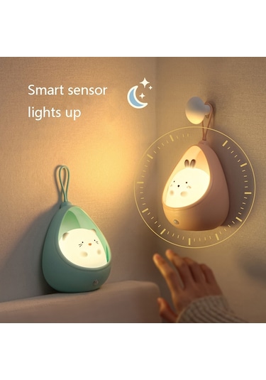 Sones Tl15 Karikatür Vücut Algılama Komidin Usb Şarjlı Gece Lambası Çok Renkli