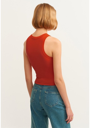 2'li Paket Fitilli Halter Yaka Örme Atlet NAR