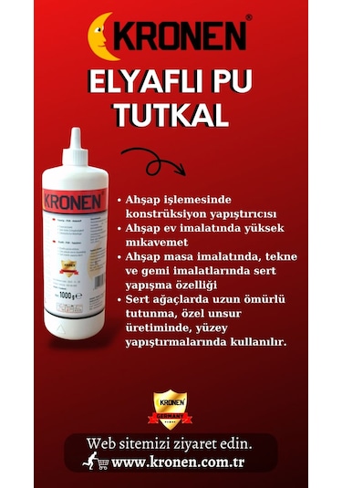 Kronen Cam Elyaflı Pu Tutkal 1 Adet