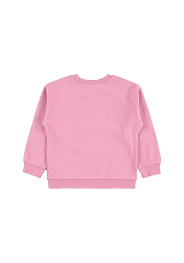 Civil Girls Renkli Kelebek Baskılı 2-5 Yaş Sweatshirt - Pembe Soft Pembe