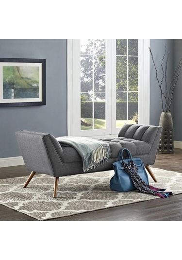 Anka Puf Bench Bank Antrasit