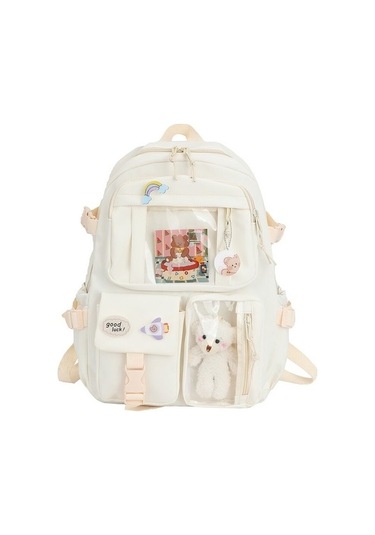 Dake 2022 Kadın Sırt Çantaları Su Geçirmez Naylon Okul Sırt Çantası 1pfıtz Bej