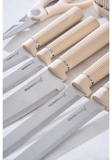 Cooper 7 Parça Bıçak Seti Krem