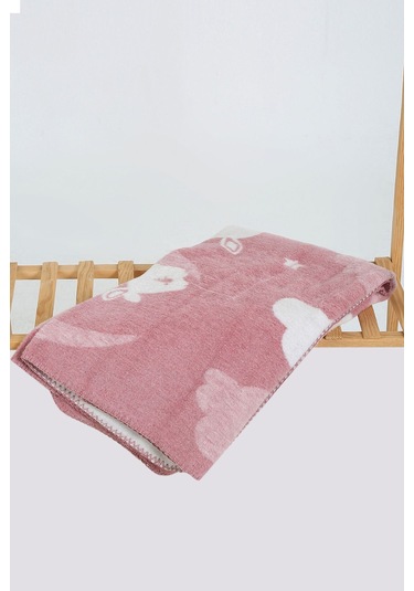 Yumuşak Bebek Çocuk Battaniyesi Mevsimlik 90x100 Cm Pembe
