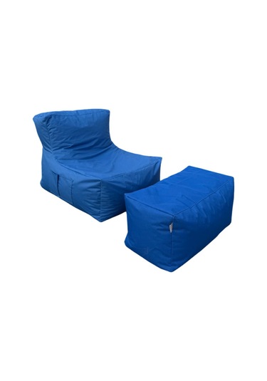 Xxl Sedir Armut Koltuk Ve Ayakucu Pufu Mavi