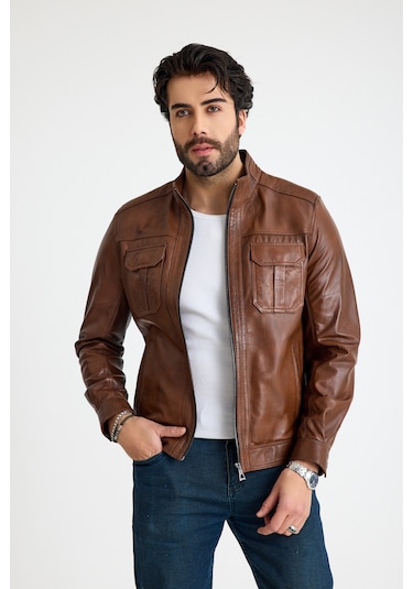 Franko Armondi Klasik Erkek Deri Ceket E69-er-301 Fındık