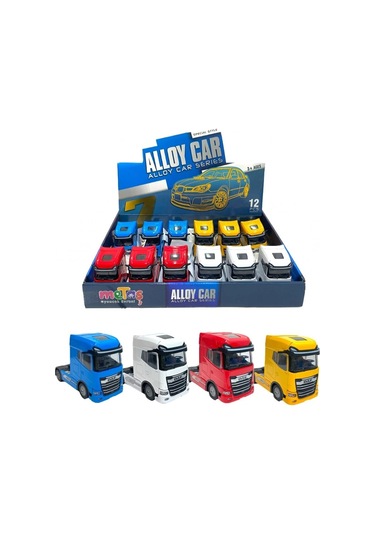 Metal Daf Tır Kafası Işıklı Müzikli Oyuncak 12 Cm Çok Renkli