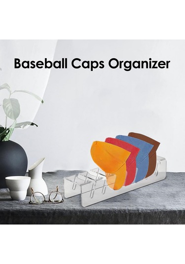 Symbee Şapkalar İçin Pratik Akrilik Askı, 7 Şapka Kapasiteli, Yatak Odası Ve Dolap Düzeni İçin İdeal, 2'li Paket Açık