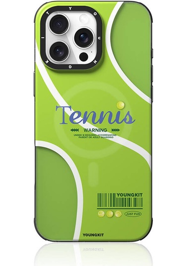 İphone 16 Pro Uyumlu Kılıf Magsafe Şarj Özellikli Spor Tasarımlı Youngkit Dynamic Serisi Kapak Yeşil