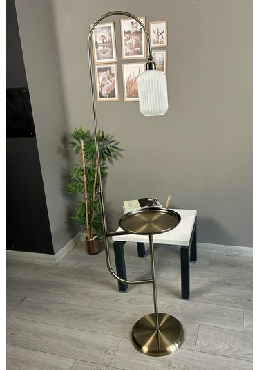 Wingmn Eskitme Gövde Beyaz Cam Hareketli Başlık Lambader Metal Oturma Odası Çalışma Odası Zemin Beyaz