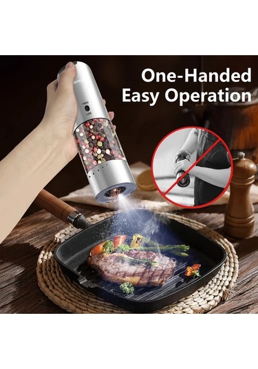 Motion003 Hk008r 2 Tekli Veya Çift Paket Gümüş Kaplamalı Paslanmaz Çelik Şarj Edilebilir Elektrikli Biber Değirmeni İnceltme Ayarı Değişken Hız Öğütme Saklama Tabanı Beyaz Led Işık Ahşap Motion003 Hk008r 2 Tekli Veya Çift Paket Gümüş Kaplamalı Paslanmaz Çelik Şarj Edilebilir Elektrikli Biber Değirmeni İnceltme Ayarı Değişken Hız Öğütme Saklama Tabanı Beyaz Led Işık Ahşap