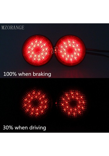 Leasetake Nissan/qashqai İçin Toyota Sienna/corolla Scion İçin Araba Arka Tampon Reflektör Lambası Yuvarlak Fren Durdurma Lambası Kırmızı