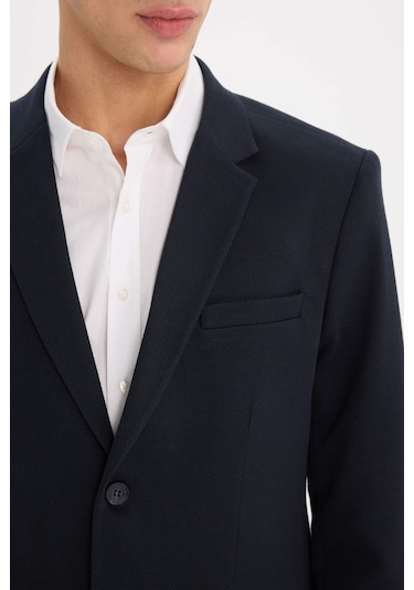 DeFacto Modern Fit Astarlı Düğmeli Blazer Ceket C5990AX25SPNV253 DeFacto Modern Fit Astarlı Düğmeli Blazer Ceket C5990AX25SPNV253