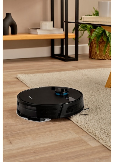Homend Alex Laser 1291H Moplu ve Haritalamalı Akıllı 5 Kpa Robot Süpürge Siyah