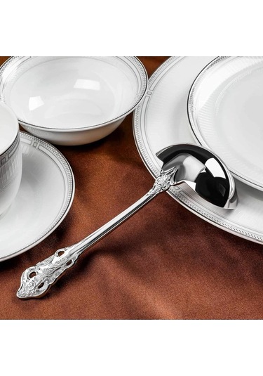 Ulzyvf Stil, Sos Paslanmaz Kepçe, Çelik Çelik Bitmiş Ayna Antika Cp Çelik